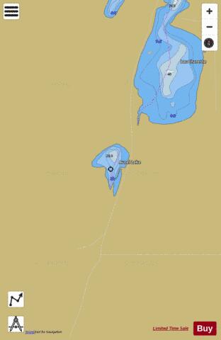 Aurel Lake depth contour Map - i-Boating App
