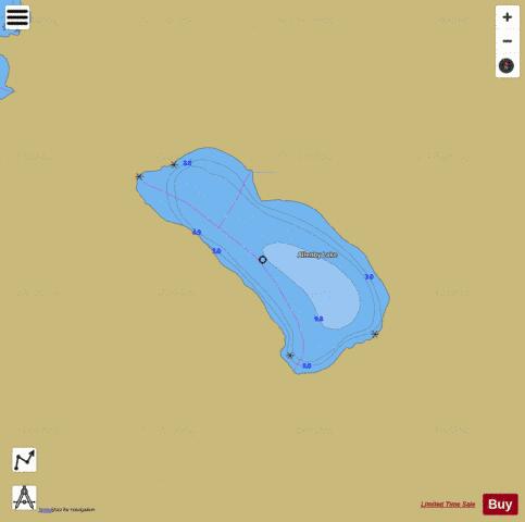 Allenby Lake depth contour Map - i-Boating App