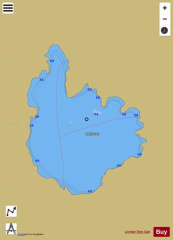 Raft Lake depth contour Map - i-Boating App