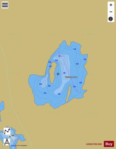 Walkom Lake depth contour Map - i-Boating App