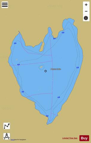Pearce Lake depth contour Map - i-Boating App