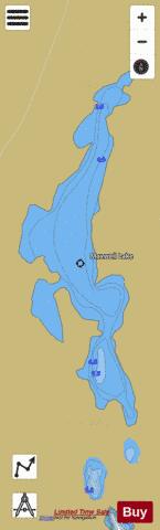 Maxwell Lake depth contour Map - i-Boating App