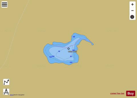 Claire Lake depth contour Map - i-Boating App