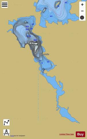 Usnac Lake depth contour Map - i-Boating App
