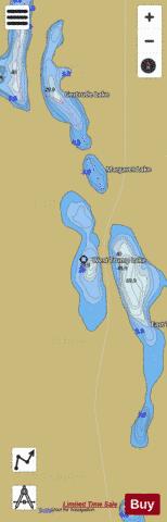 West Trump Lake depth contour Map - i-Boating App