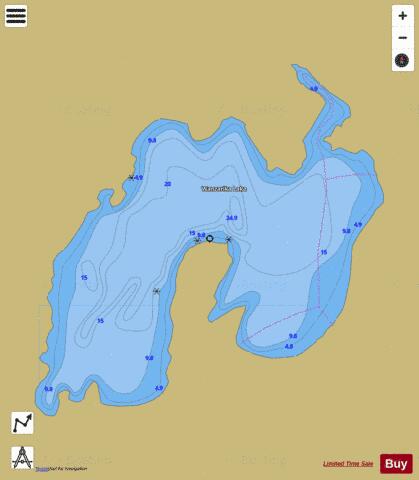 Wanzatika Lake depth contour Map - i-Boating App