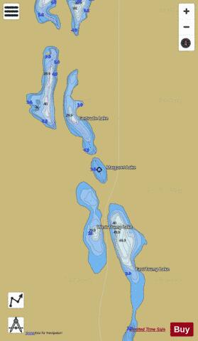 Margaret Lake depth contour Map - i-Boating App