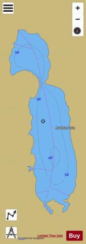 Muskrat Lake depth contour Map - i-Boating App