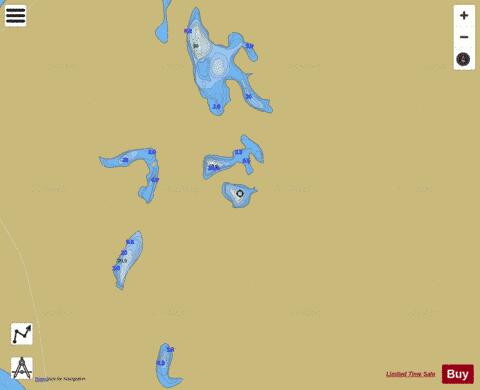 Guilfoyle Lake 37 depth contour Map - i-Boating App