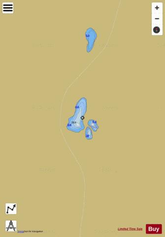 Seaton Lake 12 depth contour Map - i-Boating App
