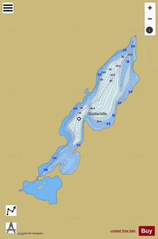 Chrysler Lake depth contour Map - i-Boating App