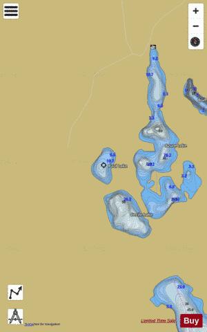 Paul Lake depth contour Map - i-Boating App