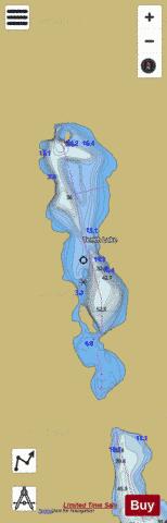 Tenth Lake depth contour Map - i-Boating App