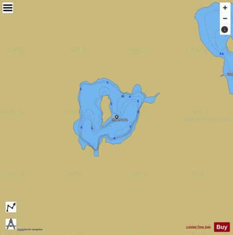 Chalet Lake depth contour Map - i-Boating App