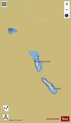 Whopper Lake depth contour Map - i-Boating App