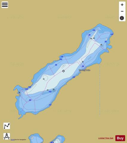Troutfly Lake depth contour Map - i-Boating App