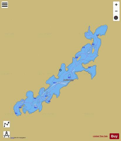 Justice Lake depth contour Map - i-Boating App