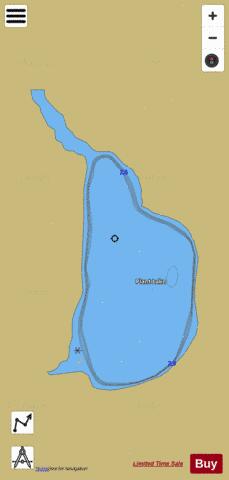 Plant Lake depth contour Map - i-Boating App