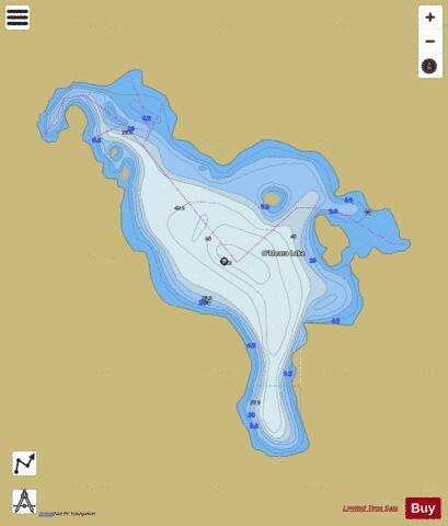 O'Meara Lake depth contour Map - i-Boating App