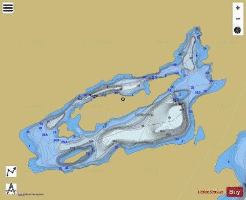 Proctor Lake depth contour Map - i-Boating App