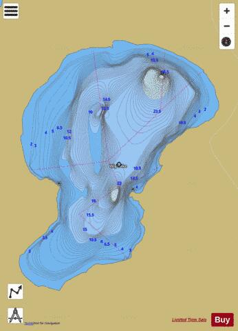Wig Lake depth contour Map - i-Boating App