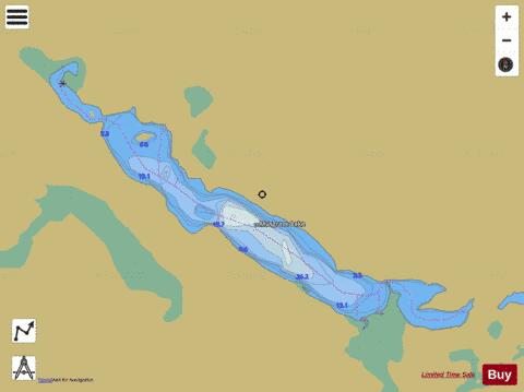Musgrave Lake depth contour Map - i-Boating App