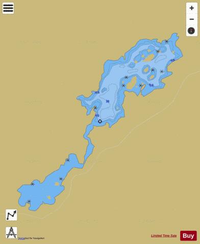 Obobka Lake depth contour Map - i-Boating App
