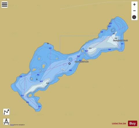 Kassagimini Lake depth contour Map - i-Boating App