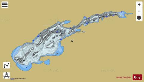 Pagwachuan Lake depth contour Map - i-Boating App