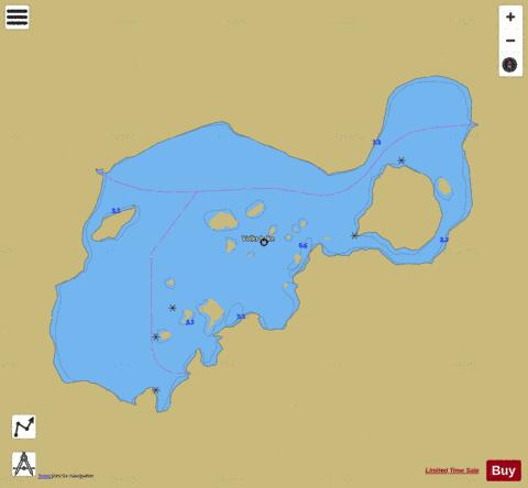 Volks Lake depth contour Map - i-Boating App