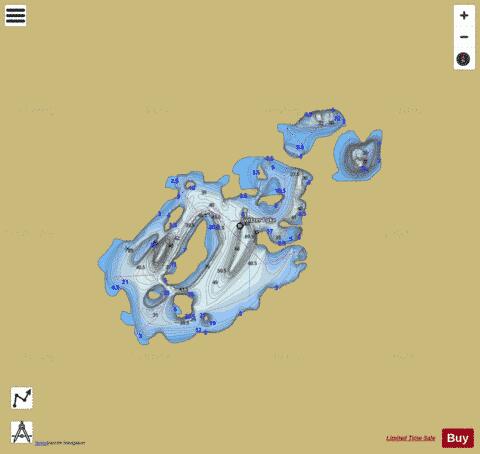 Switzer Lake depth contour Map - i-Boating App