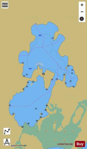 Brace Lake depth contour Map - i-Boating App