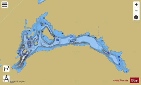 Kawakanika Lake depth contour Map - i-Boating App