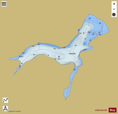 Sun Lake depth contour Map - i-Boating App