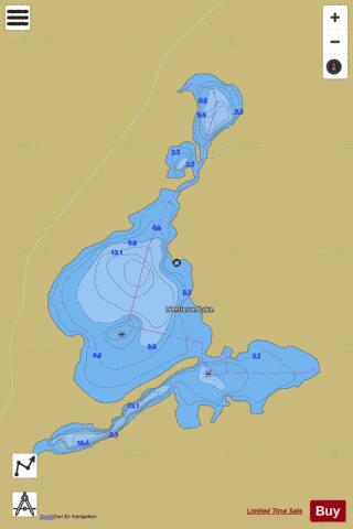 Nettleton Lake depth contour Map - i-Boating App
