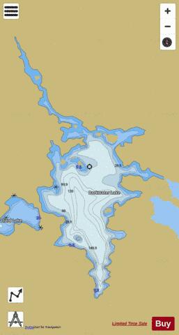 Darkwater Lake depth contour Map - i-Boating App