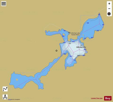 Little Eye Lake depth contour Map - i-Boating App