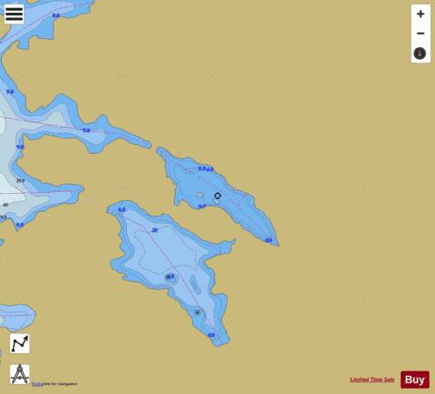 Darky Lake depth contour Map - i-Boating App