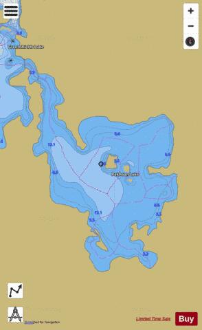 Pakhoan Lake depth contour Map - i-Boating App