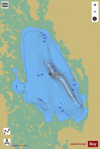 Missisa Lake depth contour Map - i-Boating App