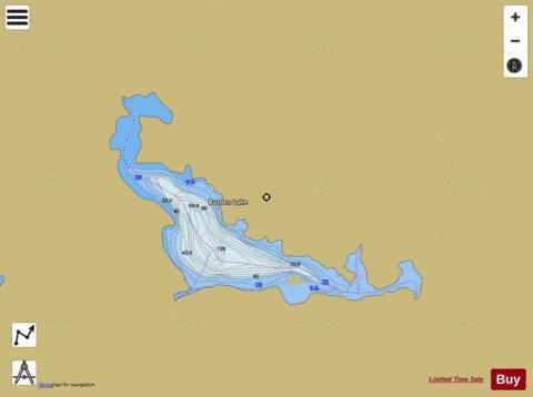 Burden Lake depth contour Map - i-Boating App
