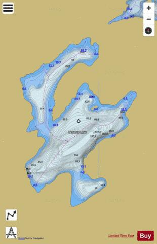Sesabic Lake depth contour Map - i-Boating App