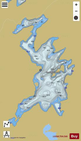 Mashagama Lake depth contour Map - i-Boating App