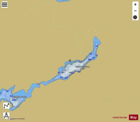 Upper Grindstone Lake depth contour Map - i-Boating App