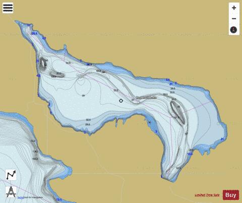 Red Rock Lake depth contour Map - i-Boating App