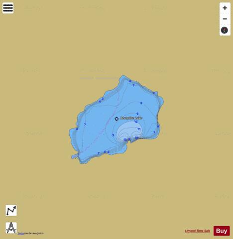 Reception Lake depth contour Map - i-Boating App