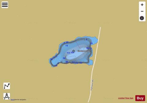 Gladstone Lake depth contour Map - i-Boating App