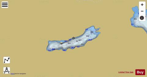 Rioux Lake 28 depth contour Map - i-Boating App