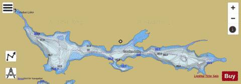 Toodee Lake depth contour Map - i-Boating App
