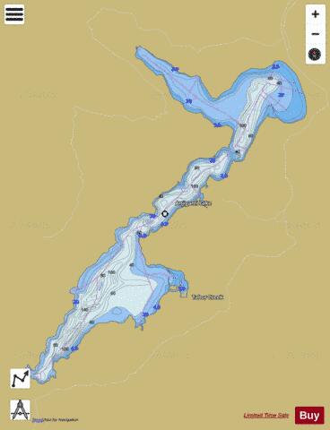 Anjigami Lake depth contour Map - i-Boating App